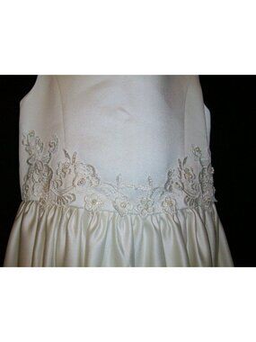 Michaelangelo Girl's White Dress Fancy Dressy Bridesmaid Occasion Size 10